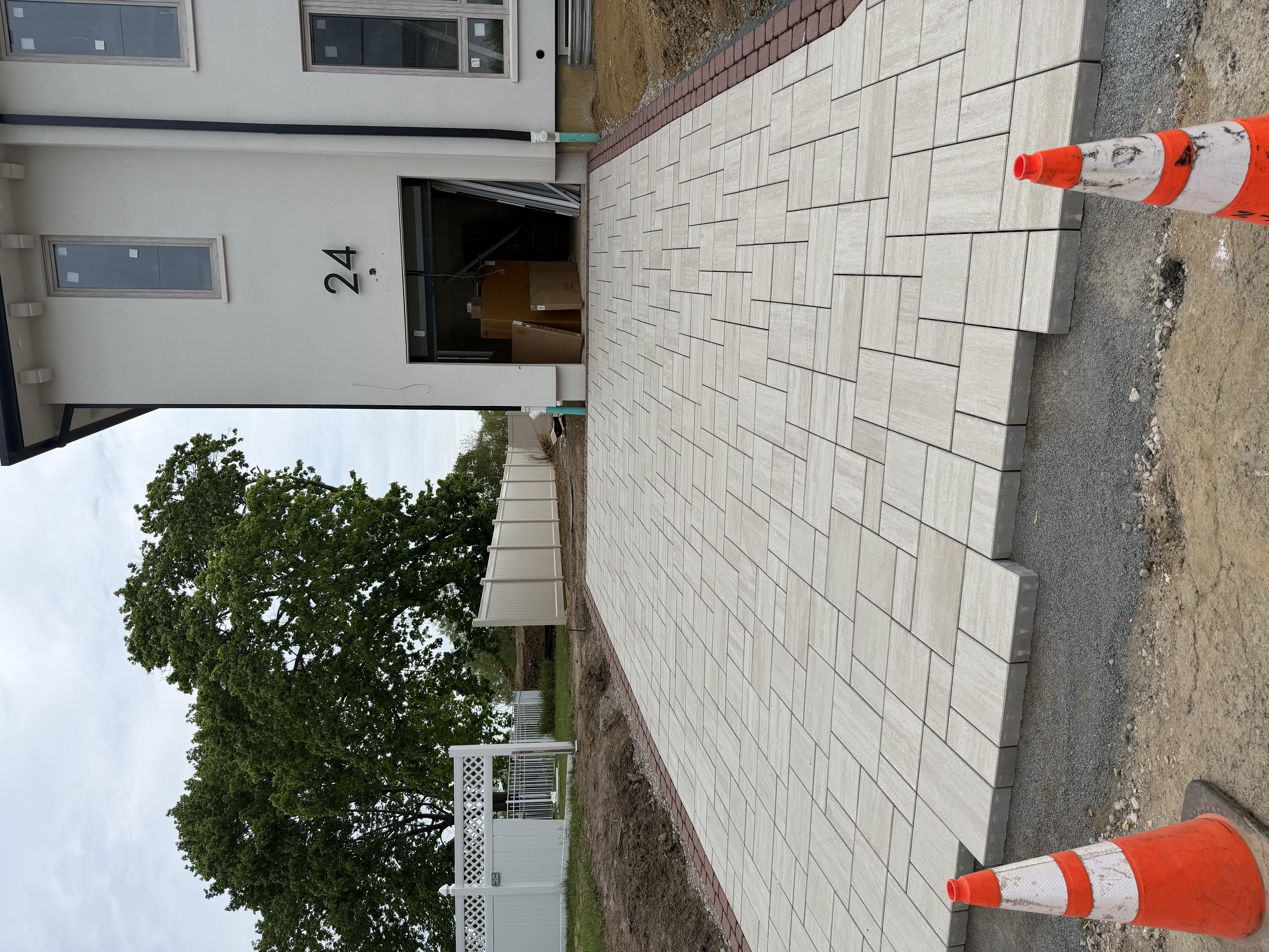 Driveway during installation