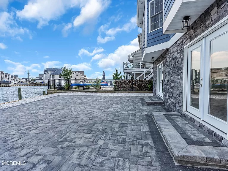 Waterfront paver patio