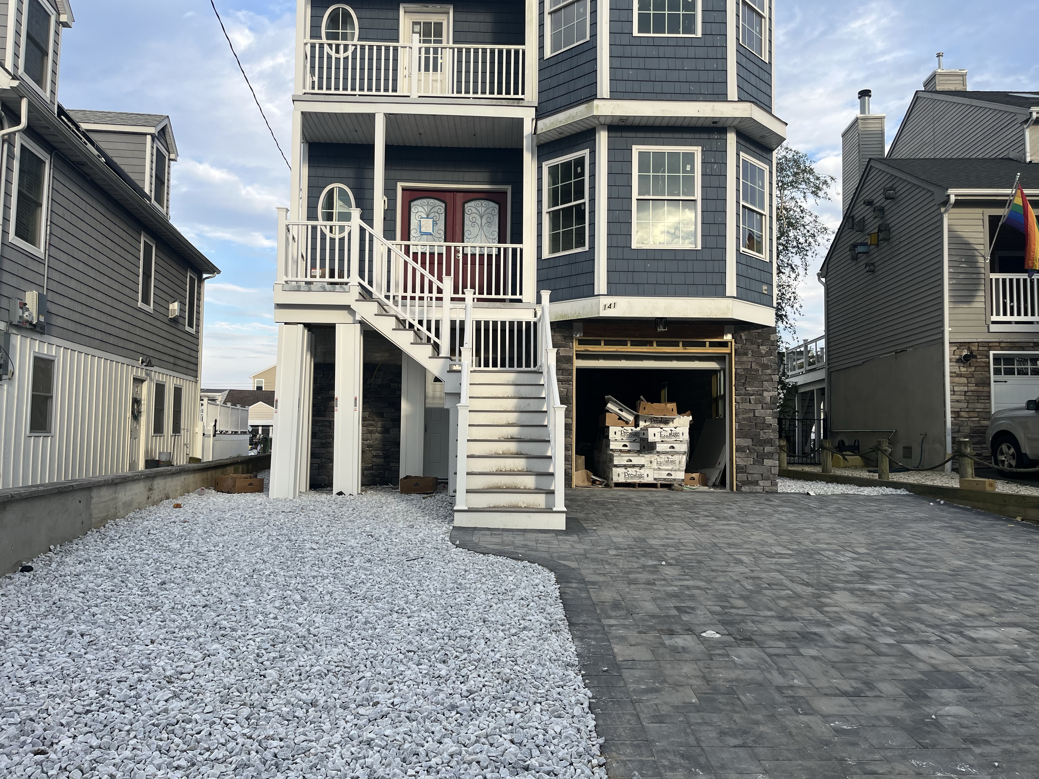 Front driveway during installation